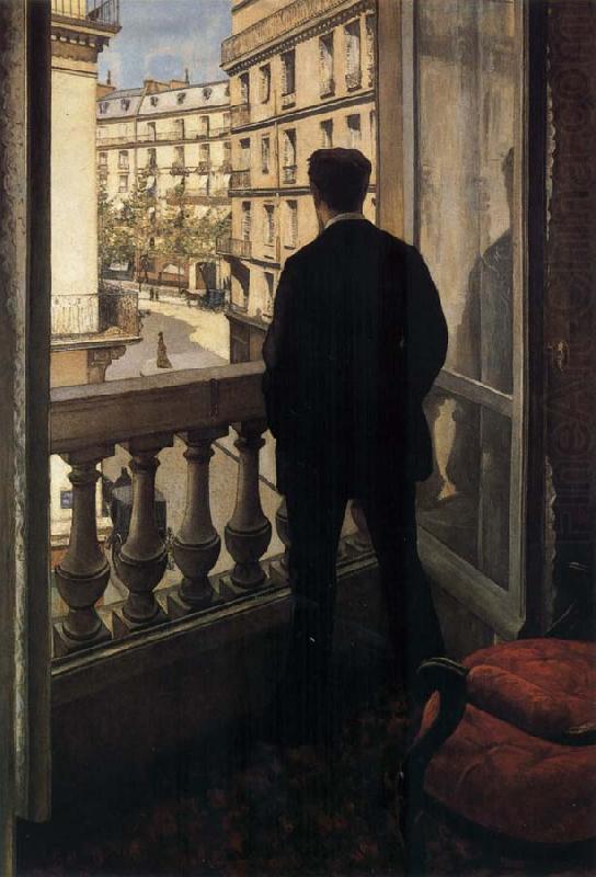 Young man near ther door, Gustave Caillebotte